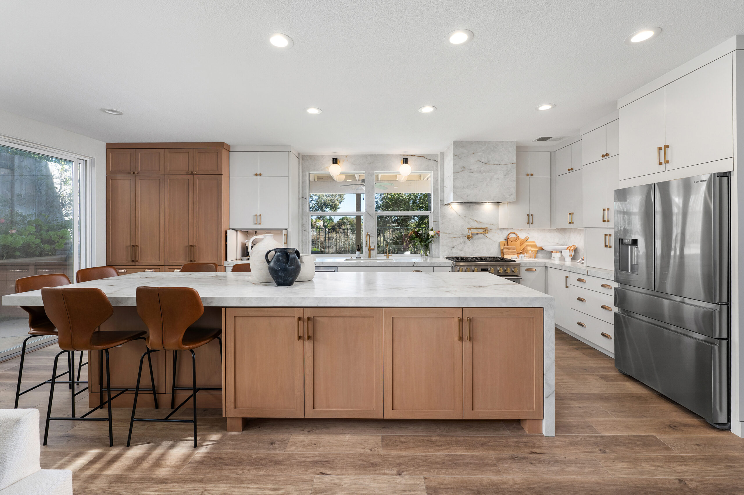 kitchen with premium marble countertops